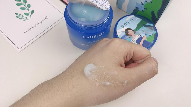 兰芝睡眠面膜实测:晚睡亦美人早起水光肌