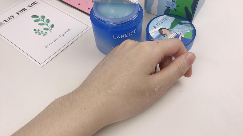 兰芝睡眠面膜实测:晚睡亦美人早起水光肌