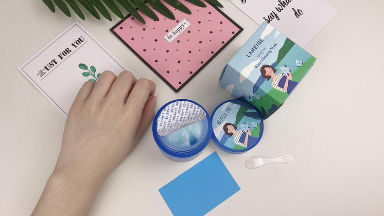 兰芝睡眠面膜实测:晚睡亦美人早起水光肌